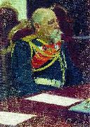 Boris Kustodiev Portrait of the Governor-General of Finland and member of State Council Nikolai Ivanovich Bobrikov. Study for the picture Formal Session of the State  oil painting